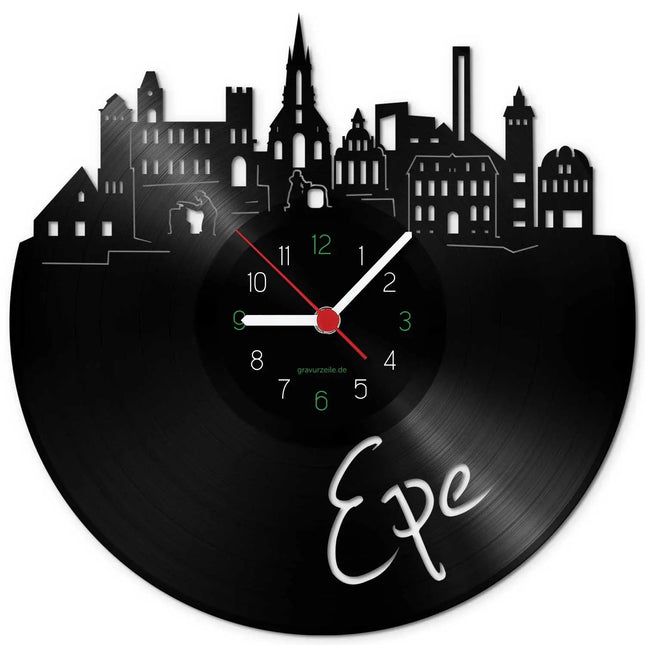 SEO. Wanduhr aus Vinyl Skyline Epe - Linkreich