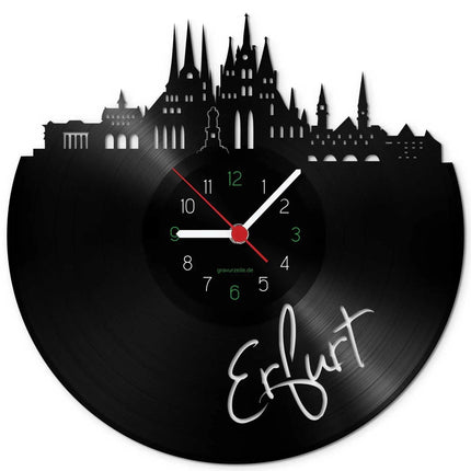 SEO. Wanduhr aus Vinyl Skyline Erfurt - Linkreich