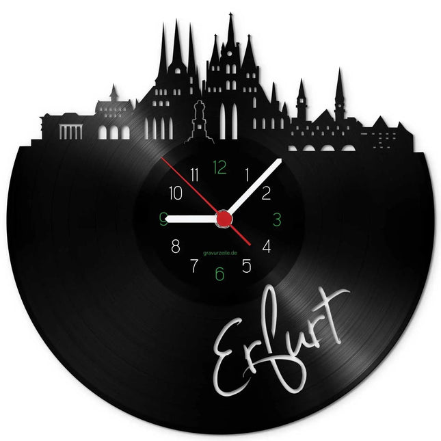 SEO. Wanduhr aus Vinyl Skyline Erfurt - Linkreich