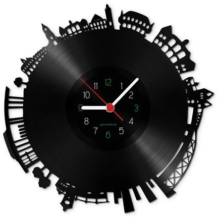 SEO. Wanduhr aus Vinyl Skyline Freiburg 2017 - Linkreich