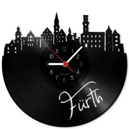 SEO. Wanduhr aus Vinyl Skyline Fürth - Linkreich