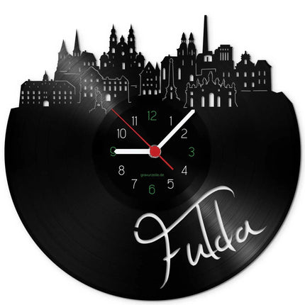SEO. Wanduhr aus Vinyl Skyline Fulda - Linkreich