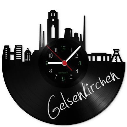 SEO. Wanduhr aus Vinyl Skyline Gelsenkirchen - Linkreich