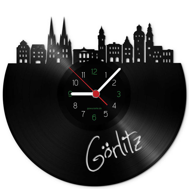 SEO. Wanduhr aus Vinyl Skyline Görlitz - Linkreich