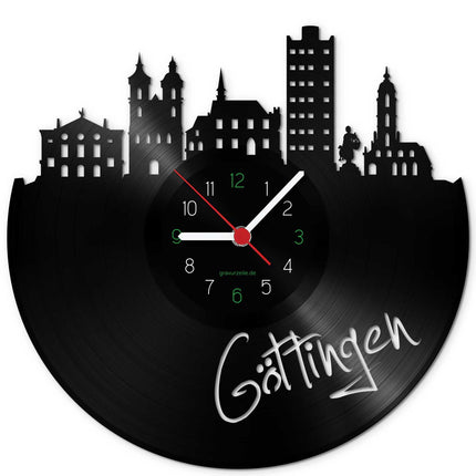 SEO. Wanduhr aus Vinyl Skyline Göttingen - Linkreich