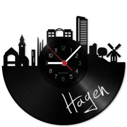 SEO. Wanduhr aus Vinyl Skyline Hagen - Linkreich