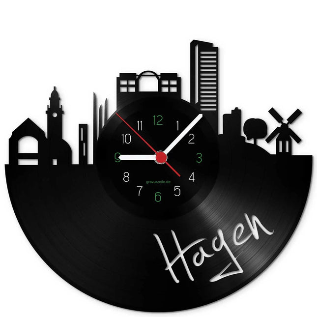 SEO. Wanduhr aus Vinyl Skyline Hagen - Linkreich