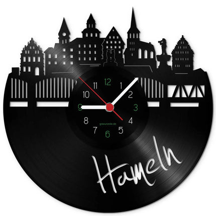 SEO. Wanduhr aus Vinyl Skyline Hameln - Linkreich