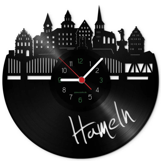 SEO. Wanduhr aus Vinyl Skyline Hameln - Linkreich