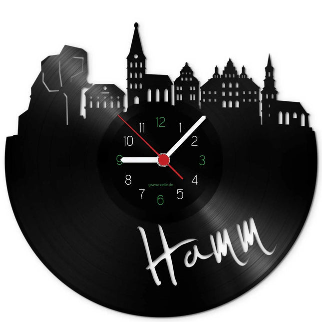 SEO. Wanduhr aus Vinyl Skyline Hamm - Linkreich