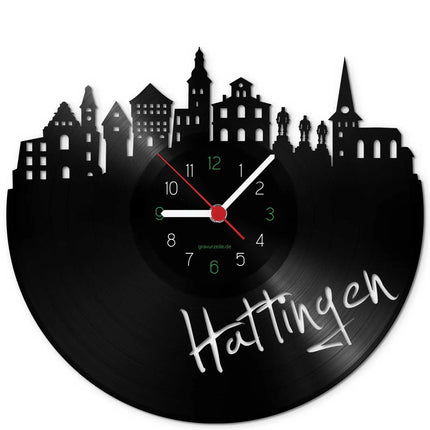 SEO. Wanduhr aus Vinyl Skyline Hattingen - Linkreich