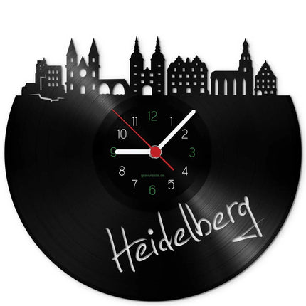 SEO. Wanduhr aus Vinyl Skyline Heidelberg - Linkreich