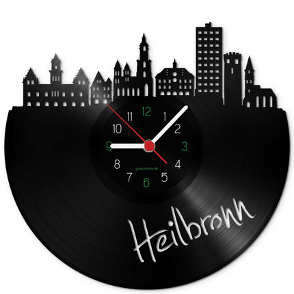 SEO. Wanduhr aus Vinyl Skyline Heilbronn - Linkreich
