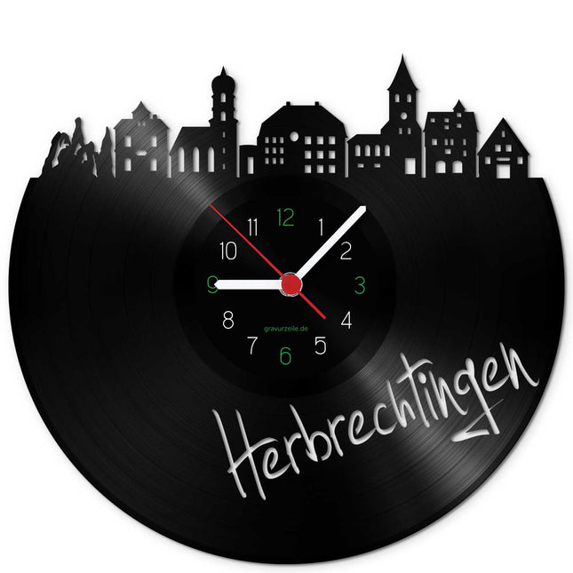SEO. Wanduhr aus Vinyl Skyline Herbrechtingen - Linkreich