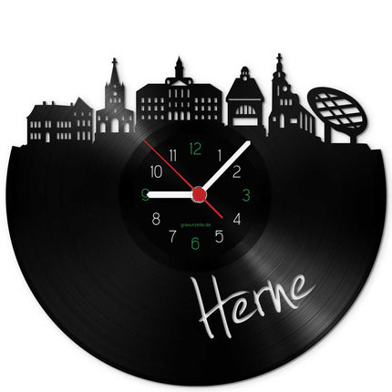 SEO. Wanduhr aus Vinyl Skyline Herne - Linkreich