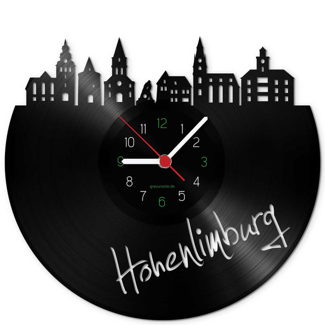 SEO. Wanduhr aus Vinyl Skyline Hohenlimburg - Linkreich