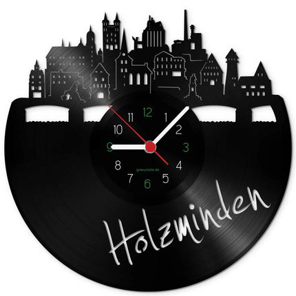 SEO. Wanduhr aus Vinyl Skyline Holzminden - Linkreich