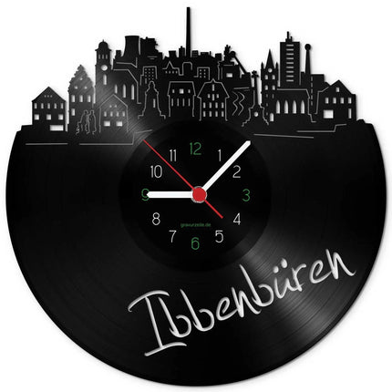 SEO. Wanduhr aus Vinyl Skyline Ibbenbüren - Linkreich