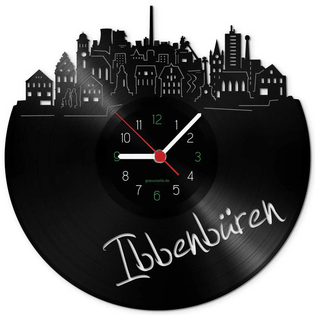 SEO. Wanduhr aus Vinyl Skyline Ibbenbüren - Linkreich