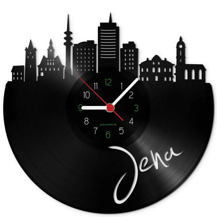 SEO. Wanduhr aus Vinyl Skyline Jena - Linkreich