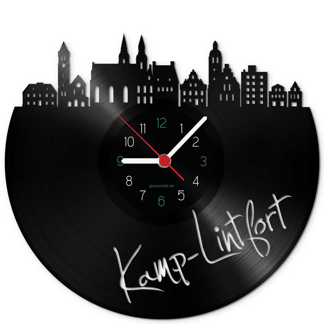 SEO. Wanduhr aus Vinyl Skyline Kamp - Lintfort - Linkreich