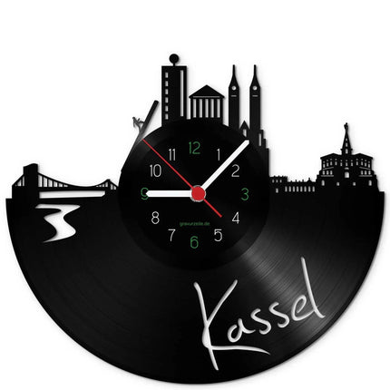 SEO. Wanduhr aus Vinyl Skyline Kassel - Linkreich