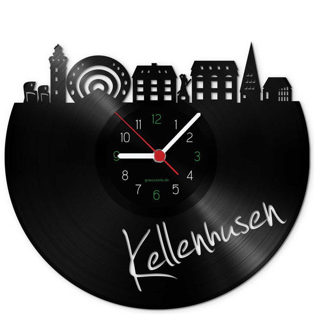 SEO. Wanduhr aus Vinyl Skyline Kellenhusen - Linkreich