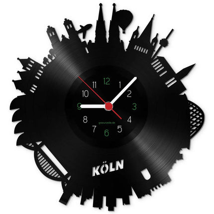 SEO. Wanduhr aus Vinyl Skyline Köln 2017 - Linkreich