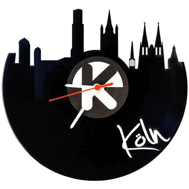 SEO. Wanduhr aus Vinyl Skyline Köln - Linkreich