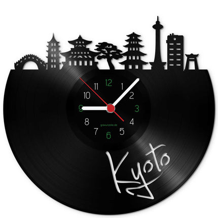SEO. Wanduhr aus Vinyl Skyline Kyoto - Linkreich