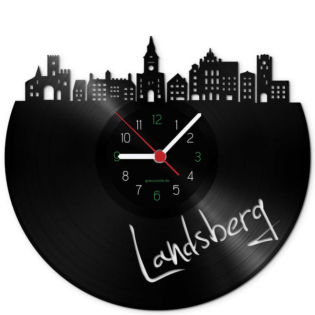 SEO. Wanduhr aus Vinyl Skyline Landsberg - Linkreich