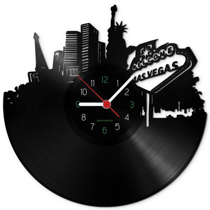 SEO. Wanduhr aus Vinyl Skyline Las Vegas 2017 - Linkreich