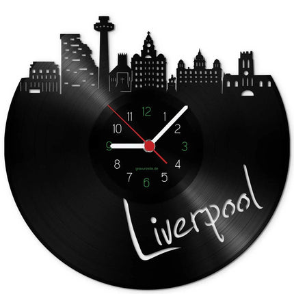 SEO. Wanduhr aus Vinyl Skyline Liverpool - Linkreich