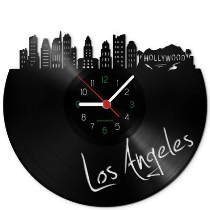 SEO. Wanduhr aus Vinyl Skyline Los Angeles - Linkreich