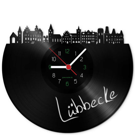 SEO. Wanduhr aus Vinyl Skyline Lübbecke - Linkreich