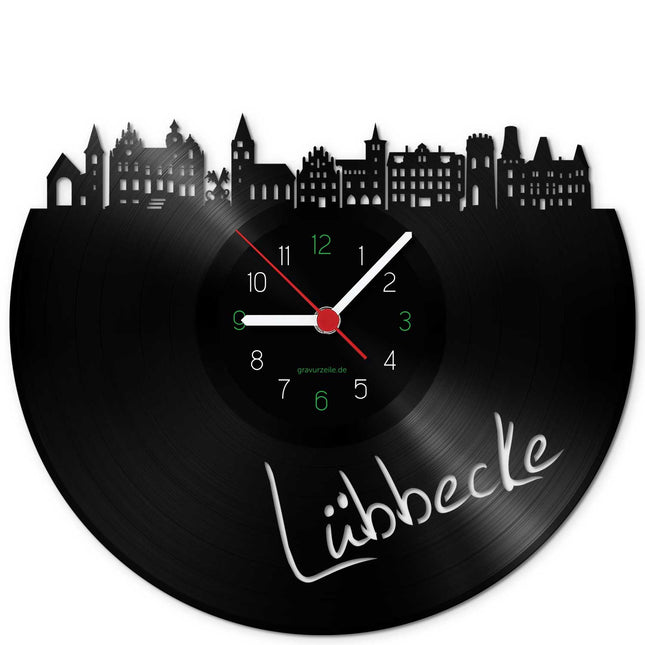 SEO. Wanduhr aus Vinyl Skyline Lübbecke - Linkreich