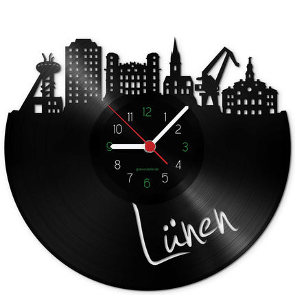 SEO. Wanduhr aus Vinyl Skyline Lünen - Linkreich