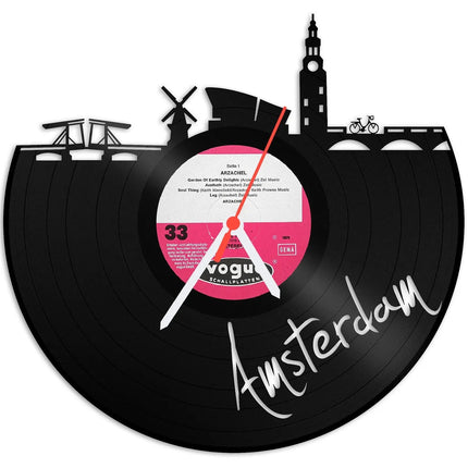 SEO. Wanduhr aus Vinyl Skyline mit Deiner Stadt - Mannheim Linkreich