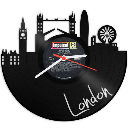 SEO. Wanduhr aus Vinyl Skyline mit Deiner Stadt - New York Linkreich