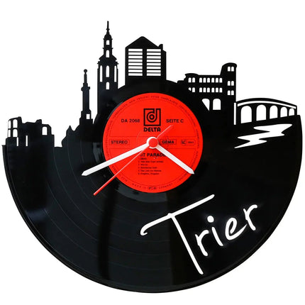 SEO. Wanduhr aus Vinyl Skyline mit Deiner Stadt - Potsdam Linkreich