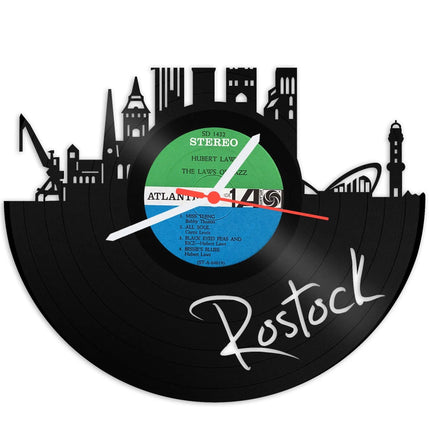 SEO. Wanduhr aus Vinyl Skyline mit Deiner Stadt - Bremen Linkreich