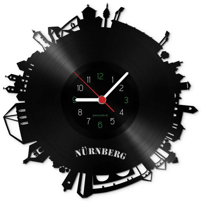 SEO. Wanduhr aus Vinyl Skyline Nürnberg 2017 - Linkreich