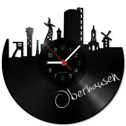 SEO. Wanduhr aus Vinyl Skyline Oberhausen - Linkreich