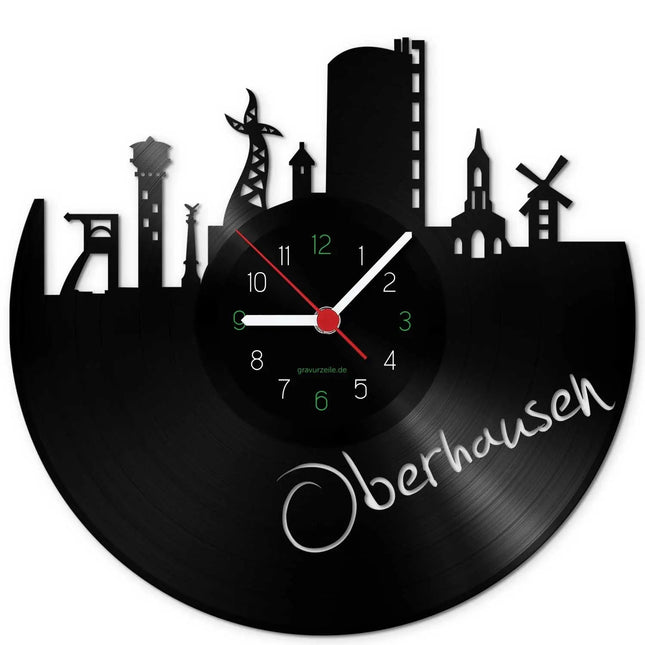 SEO. Wanduhr aus Vinyl Skyline Oberhausen - Linkreich
