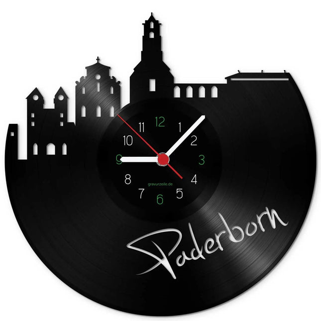 SEO. Wanduhr aus Vinyl Skyline Paderborn - Linkreich