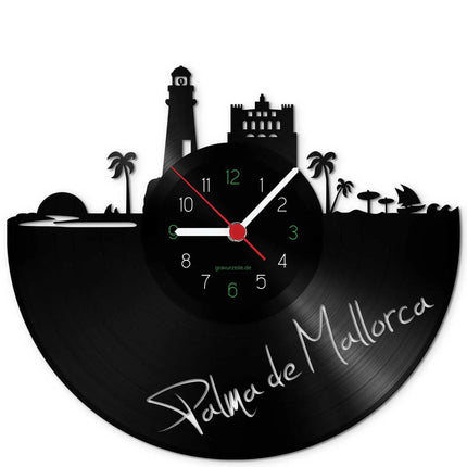 SEO. Wanduhr aus Vinyl Skyline Palma de Mallorca - Linkreich
