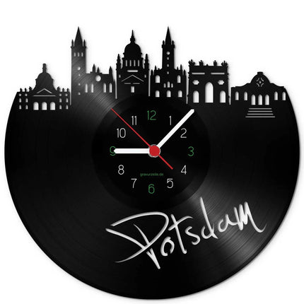 SEO. Wanduhr aus Vinyl Skyline Potsdam - Linkreich