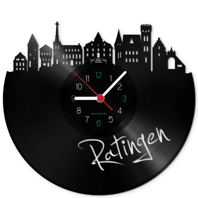 SEO. Wanduhr aus Vinyl Skyline Ratingen - Linkreich
