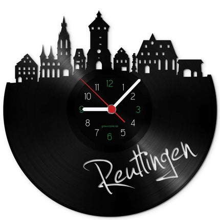 SEO. Wanduhr aus Vinyl Skyline Reutlingen - Linkreich