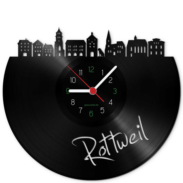 SEO. Wanduhr aus Vinyl Skyline Rottweil - Linkreich